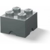 LEGO® úložný box 4 25 x 25 x 18 cm tmavo sivá