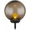 Globo Solar 33827 LED vonkajšie solárne svietidlo 1x0,06W | 3000K | IP44 - na zapichnutie, čierna, jantár