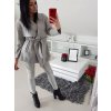 Fashionweek elegantný flaušový mini kabátik LINE6 šedá