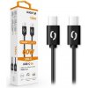 Datový kabel ALIGATOR POWER 65W, USB-C/USB-C 3A 1,5m, černý