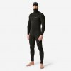 DECATHLON Pánska neoprénová kombinéza 900 na surf 5/4 mm s kuklou čierna LT