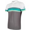 Sensor Summer Stripe šedo-bílo-zelený krátký rukáv