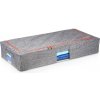 Látkový pevný box na uskladnenie textilu, sivý PILLOW 95 x 45 x 16 cm (68l)