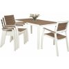 KETER Záhradný nábytok Harmony set stôl + 4 stoličky biely / cappuccino PE610133