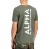 Alpha Industries BACKPRINT T dark olive tričko pánske Farba: zelená, Veľkosť: XL