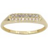 Zlatý prsteň so zirkónmi Y634, veľ. 54, 1.3 g (585/1000)