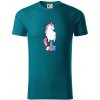 Jednorožec prdí - Tričko z organickej bavlny - 2XL ( Petrolejová )