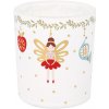 GREEN GATE Sklenený svietnik Cindarella Xmas White 10 cm