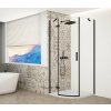 Gelco TRINITY BLACK štvrťkruhová sprchová zástena 900x900mm, číre sklo, ľavá GT6590CL-B