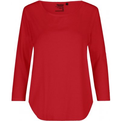 Neutral Dámske tričko s 3/4 rukávmi z organickej Fairtrade bavlny Červená