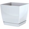 Kvetináč 24x24cm Coubi Square P DUKP240-S449 biely plastový PROSPERPLAST