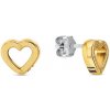Tommy Hilfiger Pozlátené srdiečkové náušnice Toggle Heart 2780972