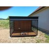 KvalitneVoliere Voliéra pre psa 2,9 x 2 m Kombinácia stien: Plné steny (pravá a ľavá mreže)