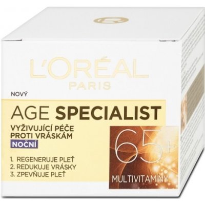 L'Oréal Age Specialist 65+ vyživujúci nočný krém proti vráskam (Multivitamins) 50 ml