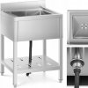 Stôl s umývadlom, polica, 1 komora, lem Royal Catering RCSSS-60X60-S 10011684