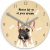 ModernClock Detské nástenné hodiny Ami Buldog 30 cm viacfarebné