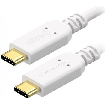 AlzaPower APW-CBTC4010W Core USB-C to USB-C 2.0, 100W, 1m, bílý