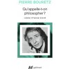 QU'APPELLE-T-ON PHILOSOPHER ?