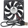 Ventilátor 80x80x15mm, 5V DC s USB konektorom