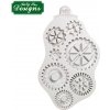 Silikónová forma „Distressed Cogs“ — ozubené kolieska, 16,5 × 10 - Katy Sue