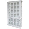 Chic Antique Biela antik drevená skriňa / vitrína s policami Frances - 120*40*196cm - Chic Antique
