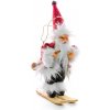 MagicHome Dekorácia Vianoce Santa na lyžiach 18 cm