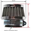 VZDUCHOVÝ FILTER 35 MM KUŽEĽOVÝ MALÝ NÍZKY CHRÓM ATV CROSS QUAD