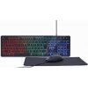 Gembird KBS-UML-01 3-in-1 backlight desktop set black US layout