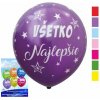 Balóny s potlačou Všetko najlepšie 6ks