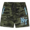Kugo chlapčenské šortky MT0528 khaki / tyrkysová aplikácia