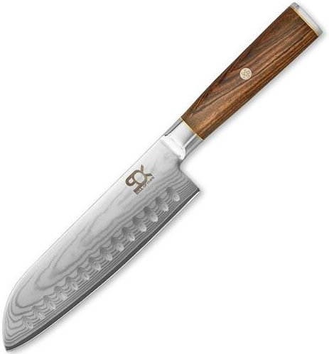 SOK Cocobolo White Damascus nôž kuchynský Santoku 185 mm