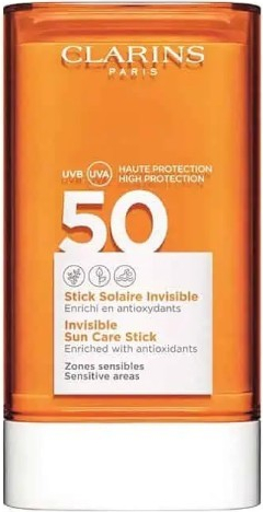 Clarins Invisible Sun Care Stick ochranná tyčinka na citlivé miesta SPF50 17 g