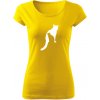 T-ričko Catz dámske tričko Farba trička: Žltá, Farba potlače: Biela, Veľkosť: S