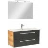 Vario Clam 100 kompletný kúpeľňový nábytok dub-antracit
