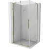 MEXEN/S - Velar L sprchovací kút, posuvné dvere 110 x 100, transparent, zlato 871-110-100-03-50