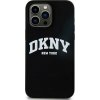 DKNY DKNY DKHMP16XSNYACH iPhone 16 Pro Max 6.9 černo/černé pevné pouzdro Silikonové bílé Tištěné logo MagSafe