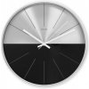 Hama Sicily, nástenné hodiny, priemer 30 cm, tichý chod, čierne/strieborné