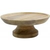 Mars & More Prírodný drevený podnos na tortu na nohe Wood Cake - Ø 25*10 cm - Mars & More