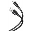 XO datový kabel USB-A/USB-C, 1 m - černá