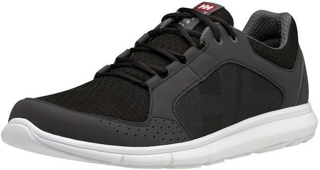 Helly Hansen Men\'s Ahiga V4 Hydropower Sneakers Jet Black/White/Silver Grey/Excalibur 42