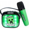 Detský mikrofón OTL Minecraft PopSing LED Karaoke Mic MC1240
