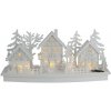 Drevená LED dekorácia Vianočná dedinka, 45 x 14 x 20 cm