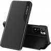 Hurtel Ekologické kožené pouzdro View s výklopným krytem a funkcí stojánku pro Poco M4 Pro 5G, černé