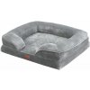 Ortopedická posteľ pre psov a mačky, sivá, 72 x 60 x 17 cm