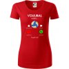 Volejbal volá - Dámske tričko z organickej bavlny Origin (GOTS) - L ( Červená )