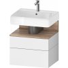 Duravit Qatego skrinka 59x47x59 cm závesná kúpeľňová skrinka pod umývadlo biela-dub QA4393055180010