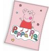 Carbotex · Dievčenská coral fleece deka Prasiatko Pepa - Peppa Pig - gramáž 240 g/m² - 110 x 140 cm