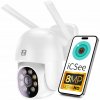 Vonkajšia otočná IP kamera WiFi 8MPx 8MP 4K ULTRA HD 4x ZOOM