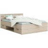 Tempo Kondela Posteľ, 140x200, dub sonoma, MICHIGAN NEW