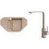 Alveus SET A20177 Beige 55 SETA20177 - Drez Granitový Niagara 60 - 900x500mm, vanička 344x430x160mm, 100x295x70mm + bateria Afra